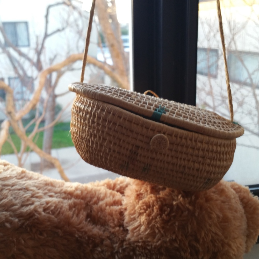 Vintage Summer Little weaved straw purse - Picture 4 of 6